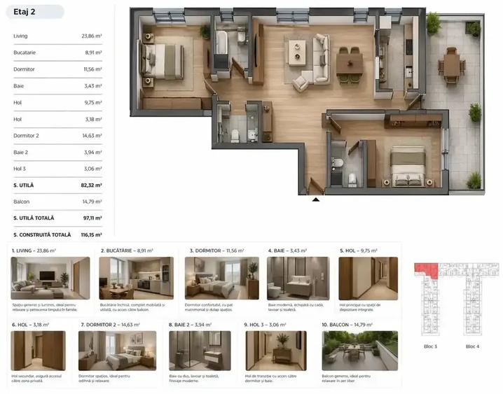 Apartament 3 camere| Metrou | Pipera | Investitie Ideala | - 13