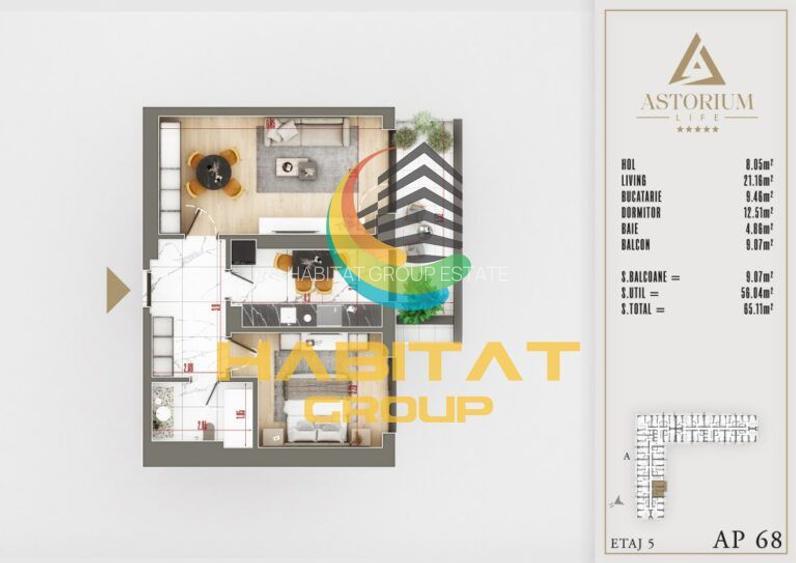 Pallady 2 camere decomandat 65 mp LUX langa Parcul Teilor - 3