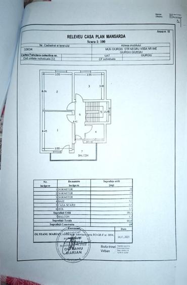 Casă P+M cu placă de beton, teren 450 mp, curte amenajată – Giurgiu, Str. Negru  - 16