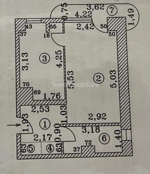 Apartament 2 camere, semidecomandat, 40 mp, ac, balcon, metrou, Tineretului  - 9
