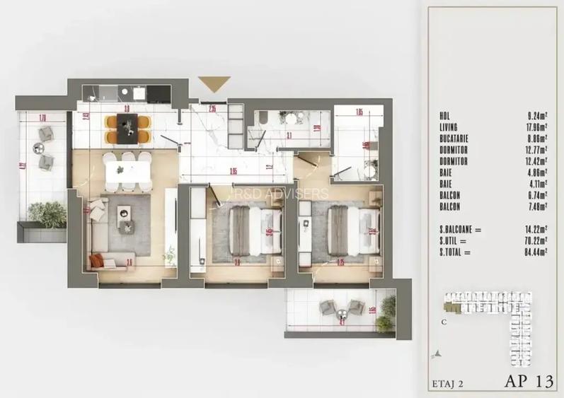 Apartament 3 camere Premium| Extra Izolatie Fonica | Titan Pallady - 2