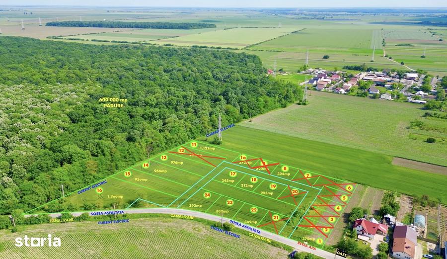 PROMOTIE! Loturi Valea Calugareasca langa padure,utilitati. RATE! PUZ FINALIZAT