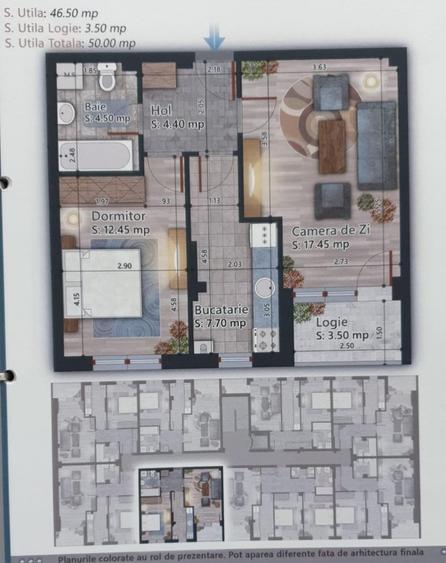 Apartament 2 camere | 12 min metrou 1 Decembrie 1918 | Centrala Proprie