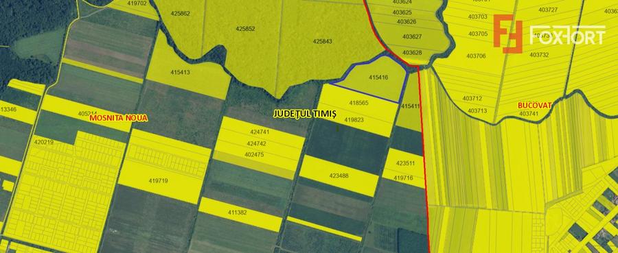 COMISION 0% Teren extravilan Mosnita in zona de Padurea Bistra - 49.500 mp