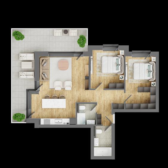 Apartament 3 camere Alpha Distrikt Brasov