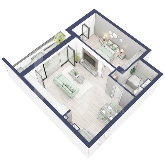 Apartament 2 camere, etaj 3