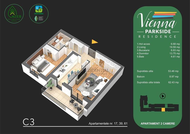 Apartament 2 camere de vanzare, decomandat + balcon, Metalurgiei - 1