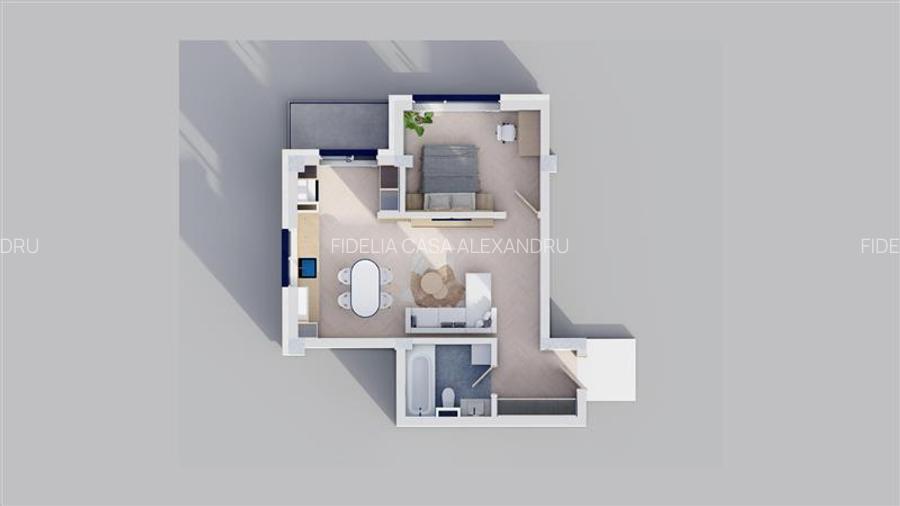 Apartament 2 camere  de vanzare Iasi Rediu, Rediu, - 3