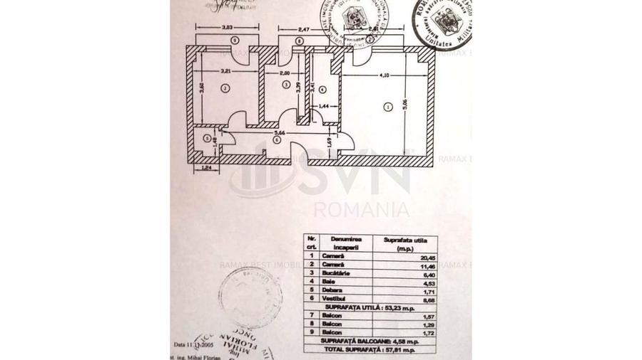 REA1023850 Apartament 2 camere cu 3 balcoane pe Bulevardul Decebal I Complet ren
