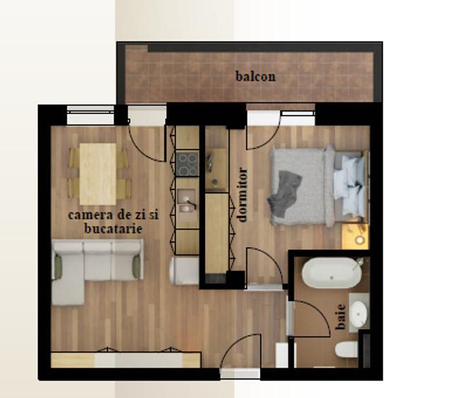 Apartament 2 camere, 55 mp, zona Orasul Vechi