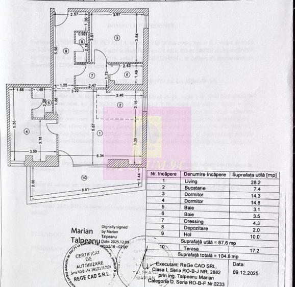Vanzare apartament 3 camere Piata Alba Iulia adiacent, cu parcare