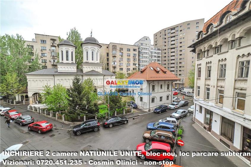 2 camere NATIUNILE UNITE, boc nou, parcare subterana, 8 minunte metrou