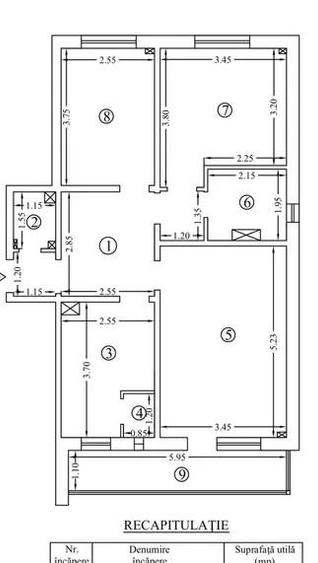 Apartament 3 camere Dacia - Decomandat