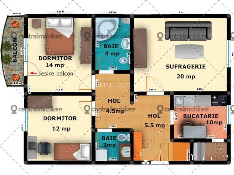 APARTAMENT 3/8 BL 1992 REABILITAT SCOALA 81 METROU  VEDERE MIXTA - 2