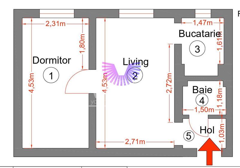 COMISION 0% Apartament 2 camere mobilat si utilat etaj 1 - 1