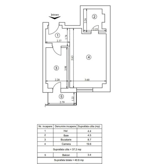 Comision 0% - Apartament 1 camera + loc de parcare- intabulat - intabulat -Dacia