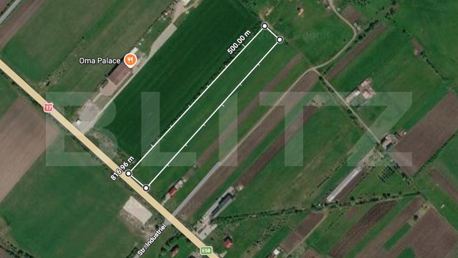 Teren 1,57 hectare, cu deschidere la DN17, zona Sieu Magherus