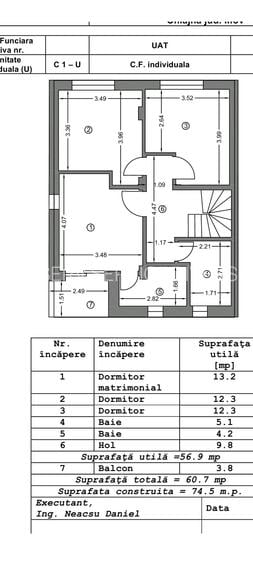 FARA COMISIOANE CASA TOP 5 camere P+1+ M 3 bai incalzire pardoseala LA CHEIE - 45