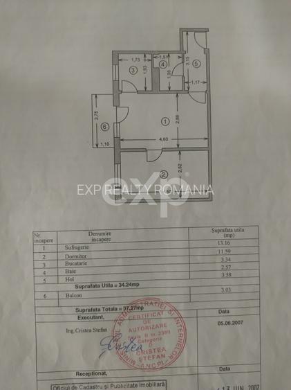 APARTAMENT 2 CAMERE TRIVALE ETAJ 2 - 7