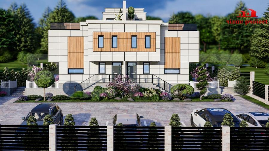 Teren intravilan, 10 ari cu autorizatie constructie, P+1+ER - 4 apartamente