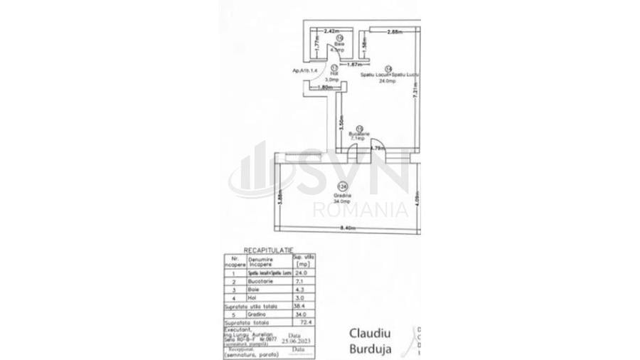 REA1029994 Studio cu gradina privata 34 mp I 73 mp I Avalon Estates