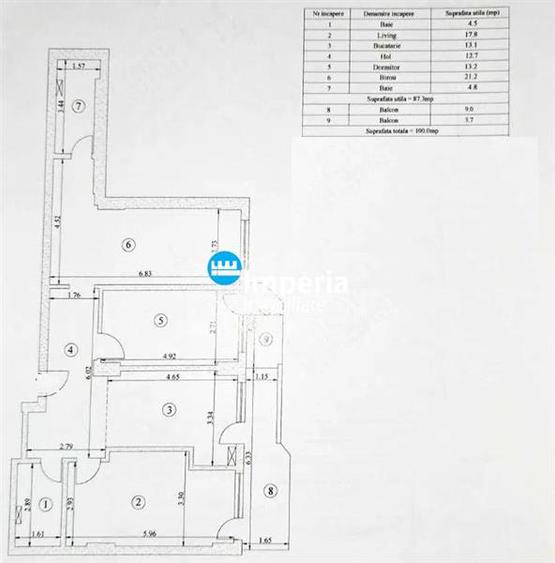 Apartament 3 cam, decomandat, de vanzare zona Copou - Aleea Sadoveanu