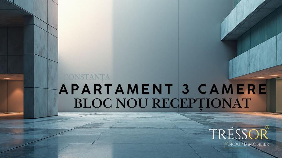 3 camere/mobilat, 81 mp, 2 balcoane, 2 băi, bloc nou
