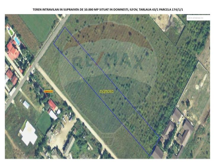 Teren intravilan 10,000mp Domnesti / Soseaua Curtea Domneasca