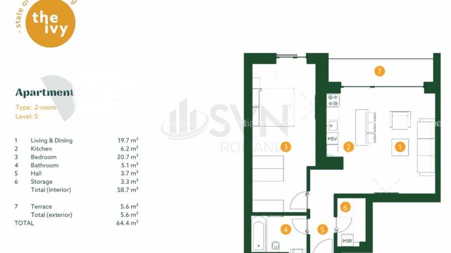 REA1029339 Apartament 2 camere I Parcare I THE IVY - 20