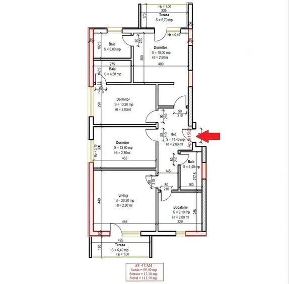 Apartament 4 Camere Decomandat 3 Bai Sector 3 Metrou 8 minute - 3