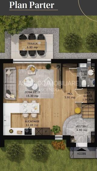 Casă 4 camere în Pipera | 144 mp utili, grădină 100 mp