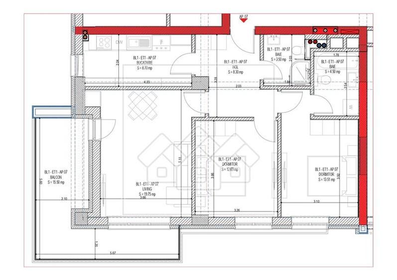Apartament de vanzare in Sibiu - 3 camere - ansamblu nou, bl cu lift