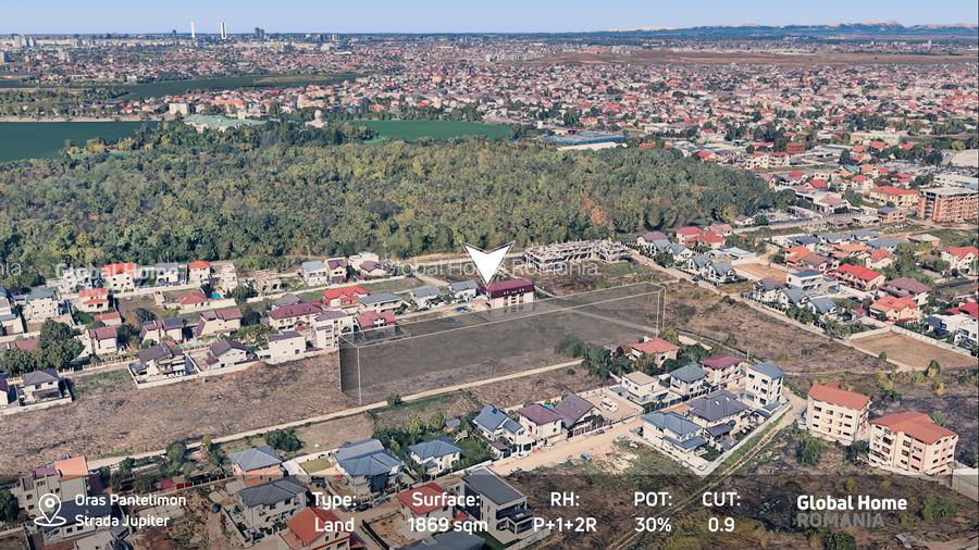 Teren dezvoltare | 1.869 mp | PUD aprobat | Str. Jupiter, Pantelimon - 2