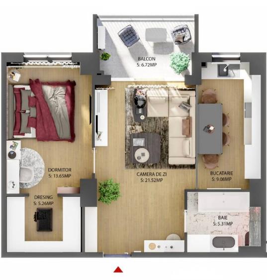 Direct Proprietar | 0% Comision | 2 Camere + Dressing + Garaj Subteran | Bloc 20