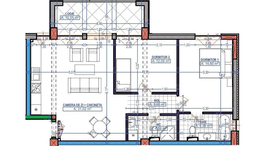 Dezvoltator | Apartamente disponibile imediat | 3 camere | 2 bai