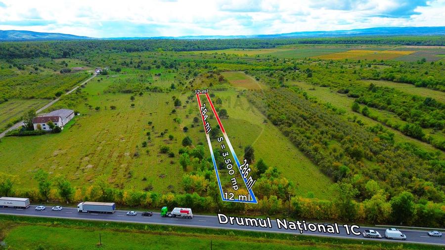PARCELA TEREN - direct la drum national