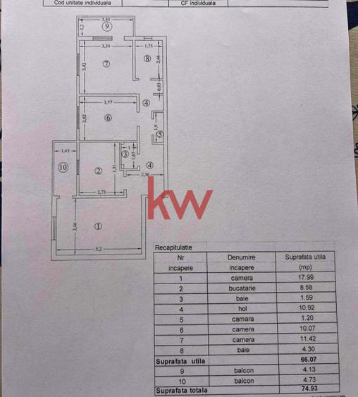 Apartament 3 camere decomandat in Nicolina, et 3 din 4