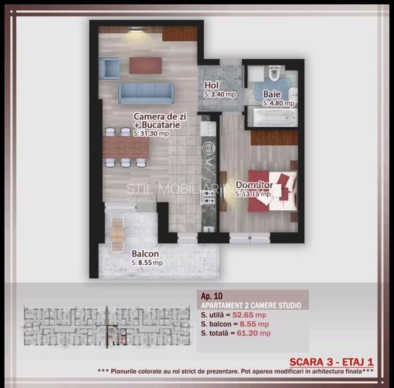 Apartament 2 camere decomandat,Cel mai mic pret, Rezidential Pallady - 2