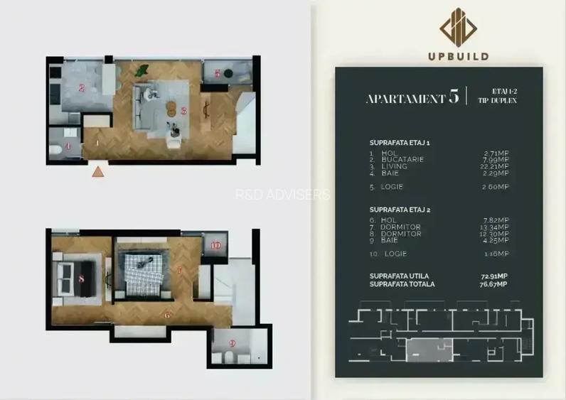 Duplex-Apartament 3 Camere| Finisaje Lux | Decebal | Comision 0 | - 8