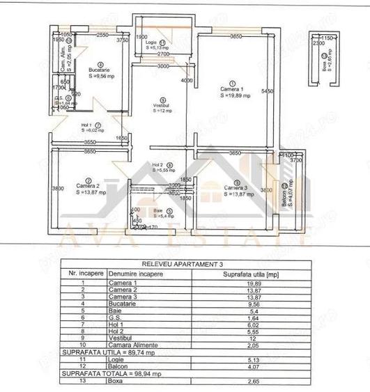 Apartament 4 camere | 99 mp | - Zona Punctele Cardinale - 15