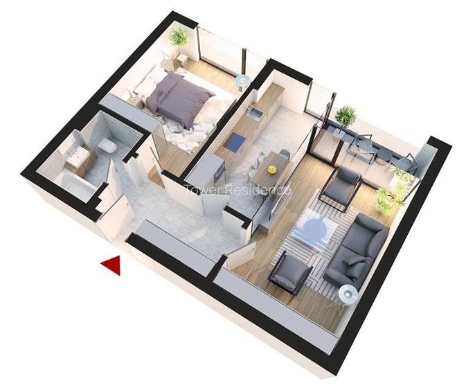 Imobil Nou Dotari Premium Apartament 2 Camere Incalzire In Pardoseala Ansamblu N - 6