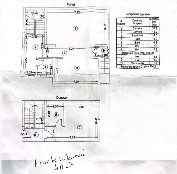 Apartament 5 camere triplex cu curte de vanzare *metrou Crangasi* - 19