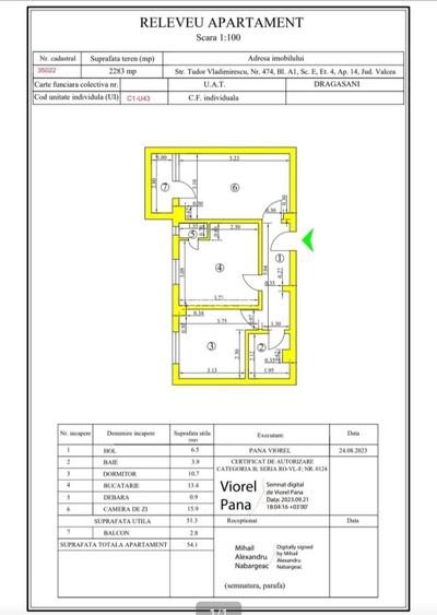 Apartament 2 camere, decomandat, 54 mp, str. T. Vladimirescu – Drăgășani, Vâlcea - 9