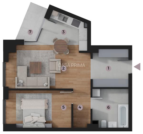 Apartament 2 camere decomandat, bloc nou TATARASI, premium, tva inclus ! - 2