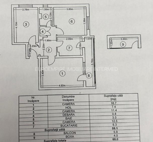 Apartament 3 camere decomandat, zona KM 4-5 - 15