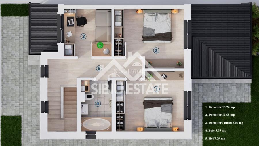 Duplex modern cu 4 camere, 102 mp – oază de liniște aproape de orașul Sibiu - 4