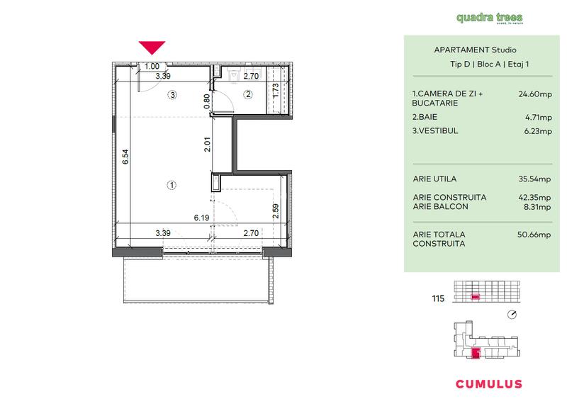 Bloc Nou, STUDIO spațios de vânzare - zona Drumul Taberei. Direct Dezvoltator! - 2