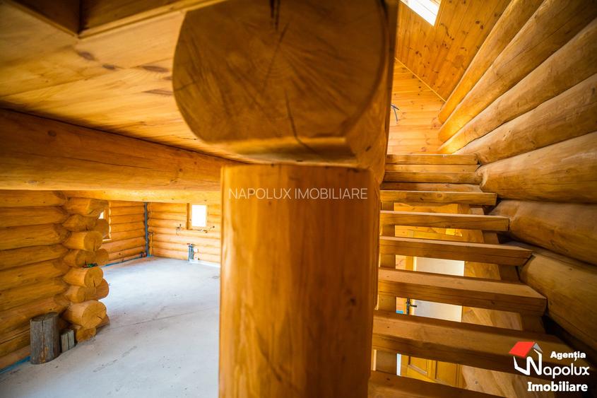 Exclusivitate! Casa din busteni intregi in Chinteni - 6