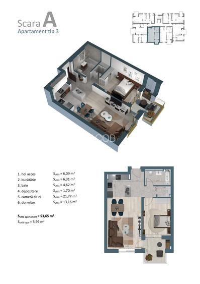 Alexandrescu5- apartament de 2 camere intr-o zona linistita - 1