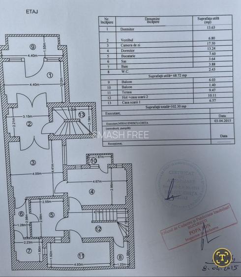 Casa S+P+ 1 Etaj + Pod -  264,16 mp + teren 162 mp - Universitate - Armeneasca - 22